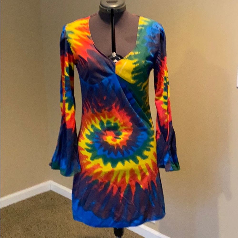 Mod tie-dye 60s go-go costume
